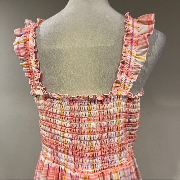 As U Wish Pink Plaid Sleeveless midi Dress size Large - Picture 7 of 12